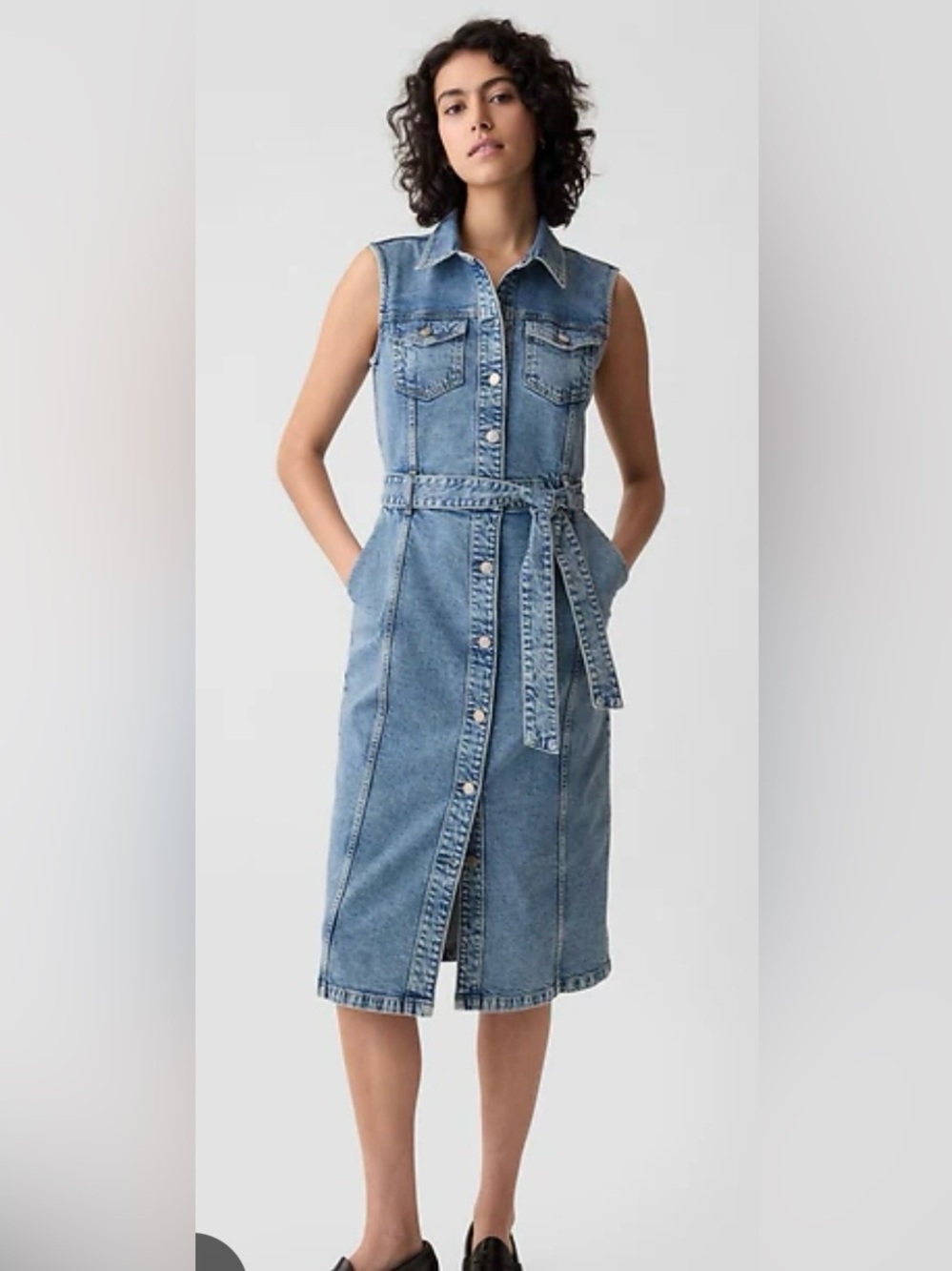 Draper James Denim Midi Dress Size Small Like New